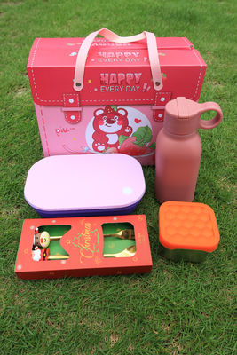 Ein guter Preis. Premium Stainless Steel & Silicone Lunch Set For Kids And Families – 4-in-1 Combo With Bento Box, Bottle, Snack Cup, And Animal Cutlery Wholesale Online