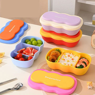 Qualität Premium-Lunch-Set aus Edelstahl und Silikon für Kinder und Familien 4 in 1 Combo mit Bento-Box, Flasche, Snack-Tasse und Tierbesteck usine
