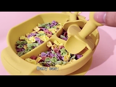 Das Baby, das weiche Löffel-Gabel einzieht, stellte BPA freies Baby-Essgeschirr-Gerät-Nahrungsmittelgrad-Silikon ein