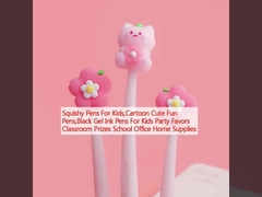 Frische Stifte für Kinder, Zeichentrickfilme, süße Spaßstifte, schwarze Gel-Tinte-Stifte für Kinder Party-Vorzüge Klassenzimmer-Preise Schulbüro-Hausbedarf