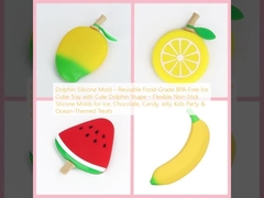 Delfin Silikonform – Wiederverwendbare, lebensmittelechte, BPA-freie Eiswürfelschale mit niedlicher Delfinform – Flexible, antihaftbeschichtete Silikonformen für Eis, Schokolade, Süßigkeiten, Gelee, Kinderpartys & Leckereien zum Meeresthema